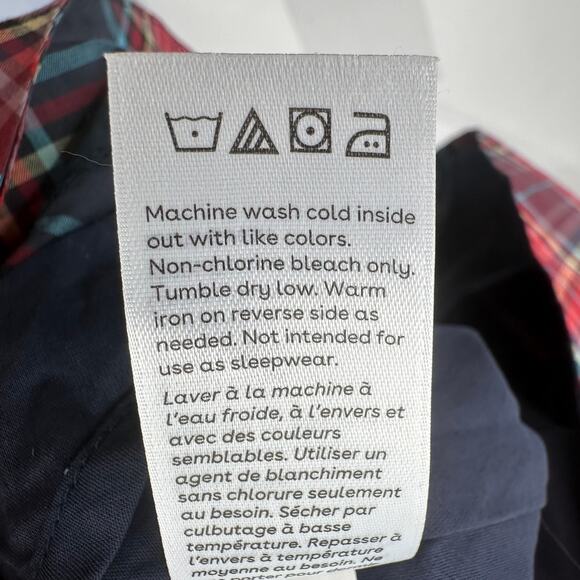 Tea Collection Matsuri Plaid Red Puff Sleeve Collar Dress Kids Girls Sz 7 A-Line - Picture 8 of 10